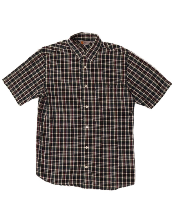 Carhartt Mens Short Sleeve Shirt Medium Multicoloured Check Cotton