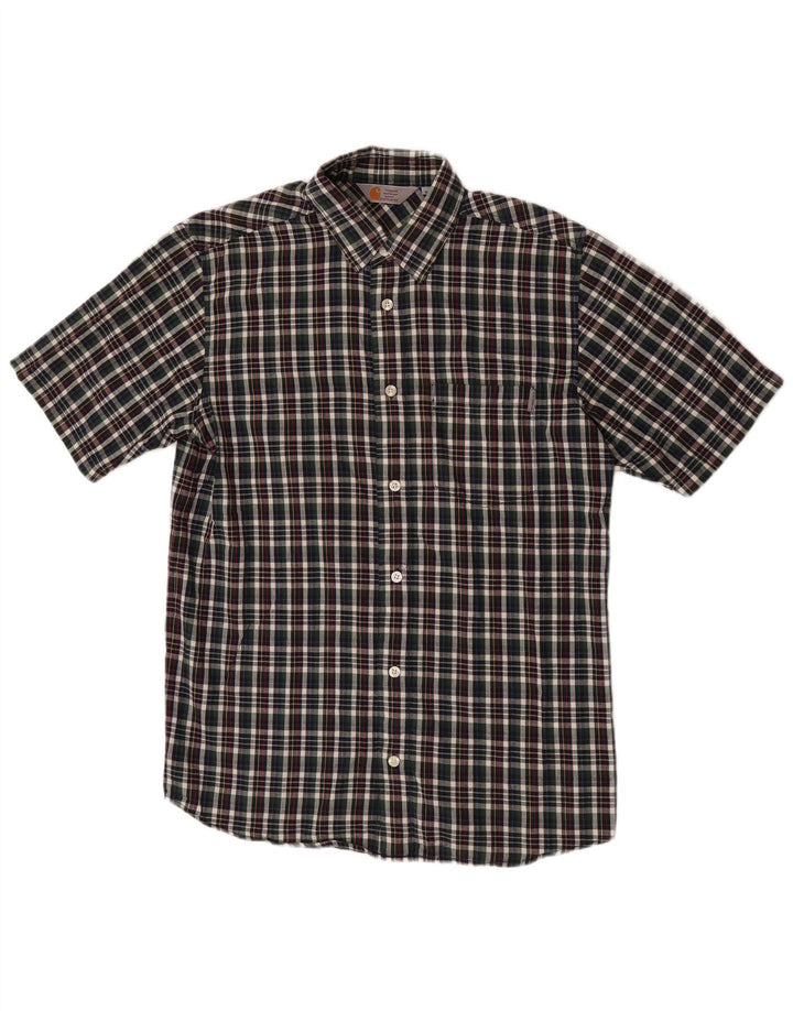 Camicia a maniche corte da uomo Carhartt in cotone a quadri multicolore medio