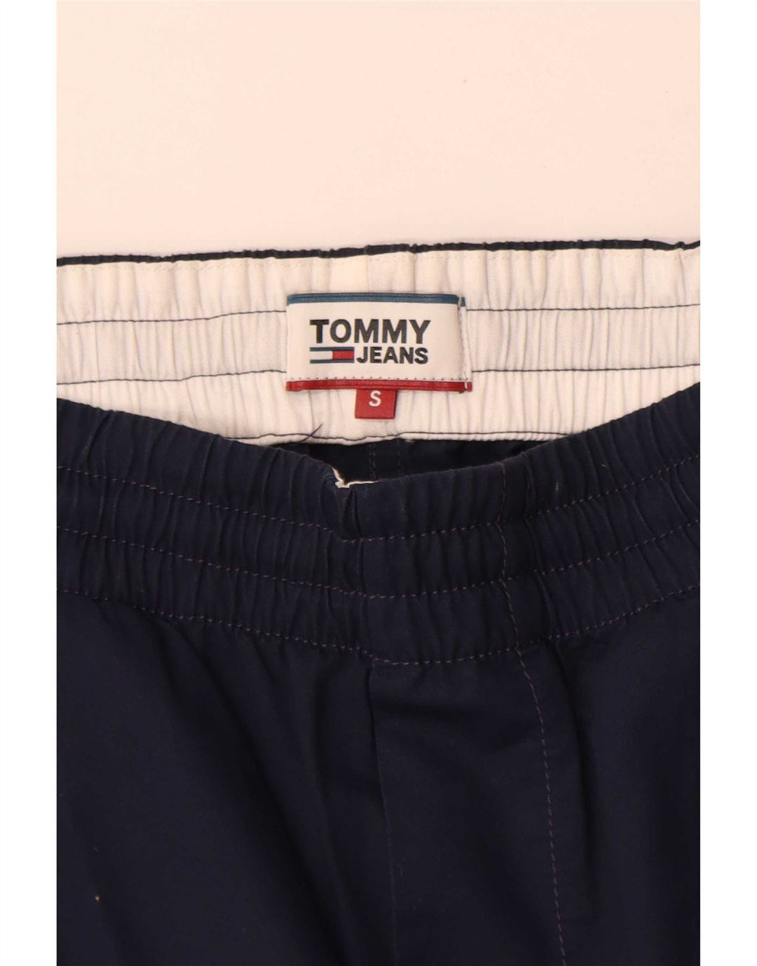 Pantaloncini chino da uomo Tommy Hilfiger piccoli W28 cotone blu navy