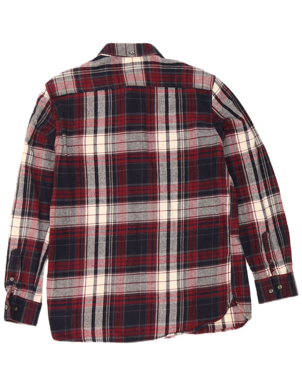Camicia da uomo in flanella French Connection grande cotone a quadri blu navy