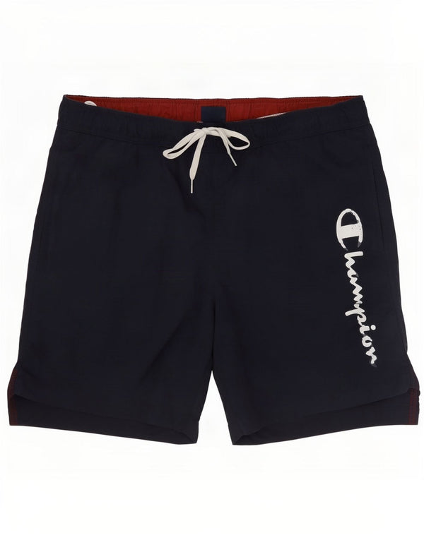 Pantaloncini da bagno grafici da uomo Champion XL blu navy in poliammide