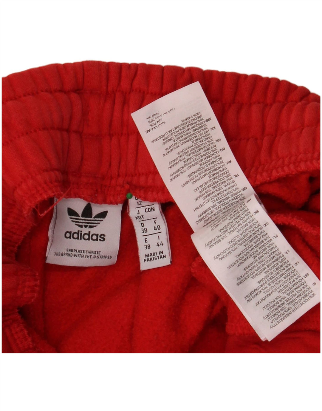 Pantaloni da tuta da donna ADIDAS a vita alta da jogging UK 12 medio rosso