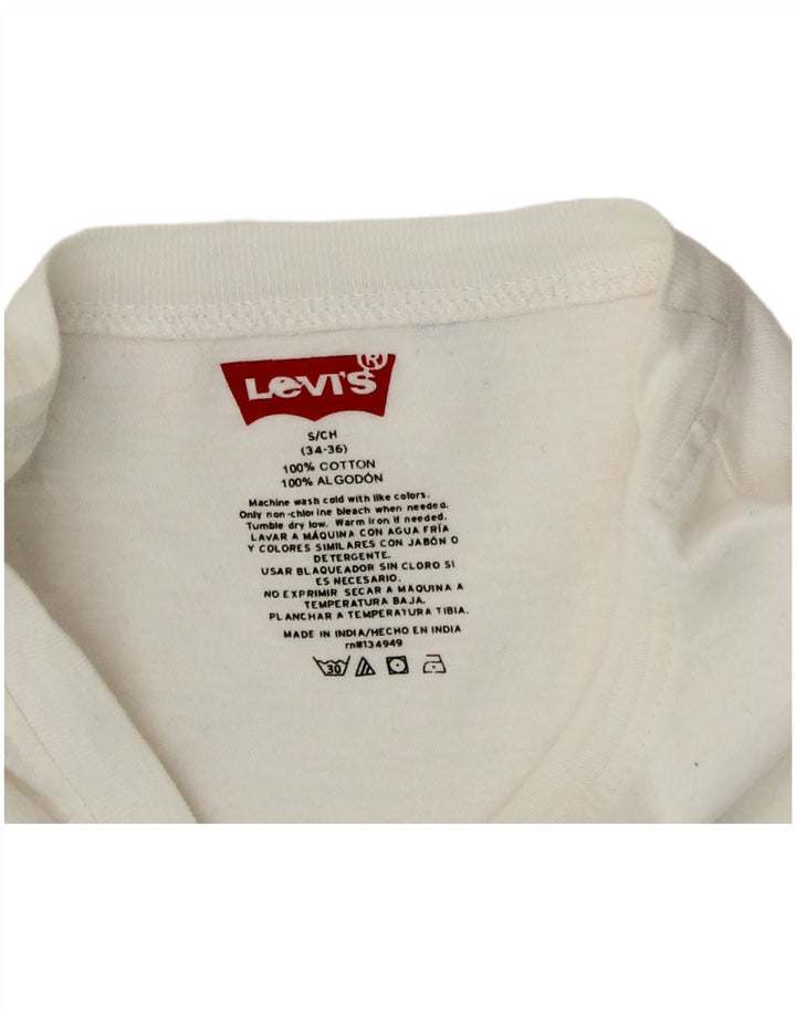 T-shirt da uomo Levi's Top UK 34/36 piccola in cotone bianco
