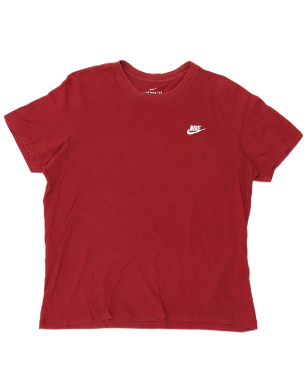 T-shirt da uomo Nike Top Large in cotone bordeaux