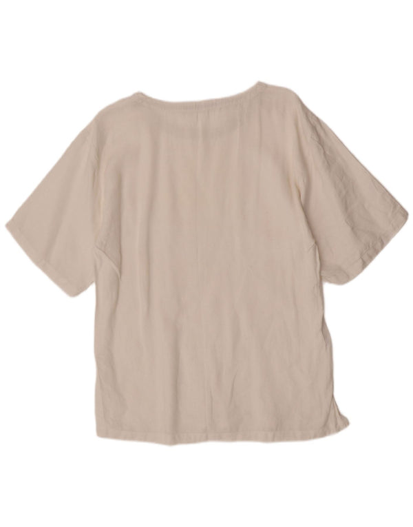 Top camicetta da donna Max Mara UK 14 grande bianco