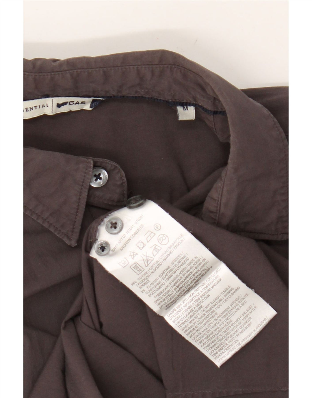 Camicia Uomo Gas Cotone Grigio Medio