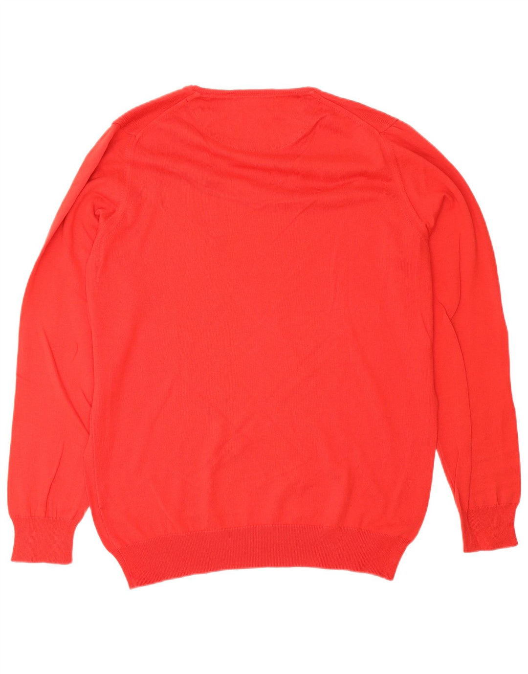 Maglione ZARA da uomo con scollo a V grande in cotone rosso