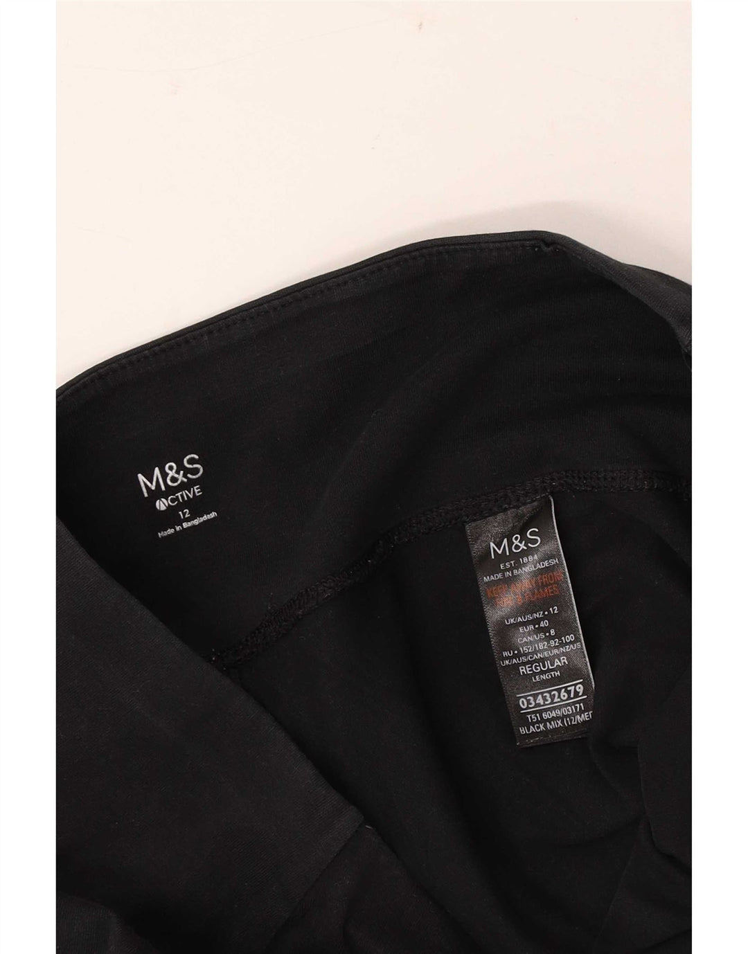Pantaloni da tuta da donna Marks & Spencer UK 12 medio cotone nero
