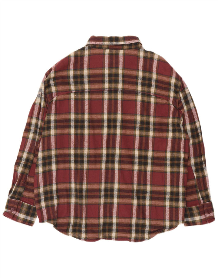 Camicia in flanella oversize da donna Timberland UK 14 Check bordeaux medio