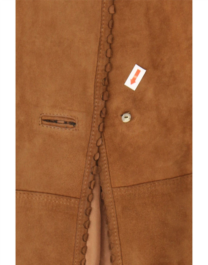 FENDISSIME Mens Suede Jacket UK 40 Large Brown Vintage Fendissime and Second-Hand Fendissime from Messina Hembry 