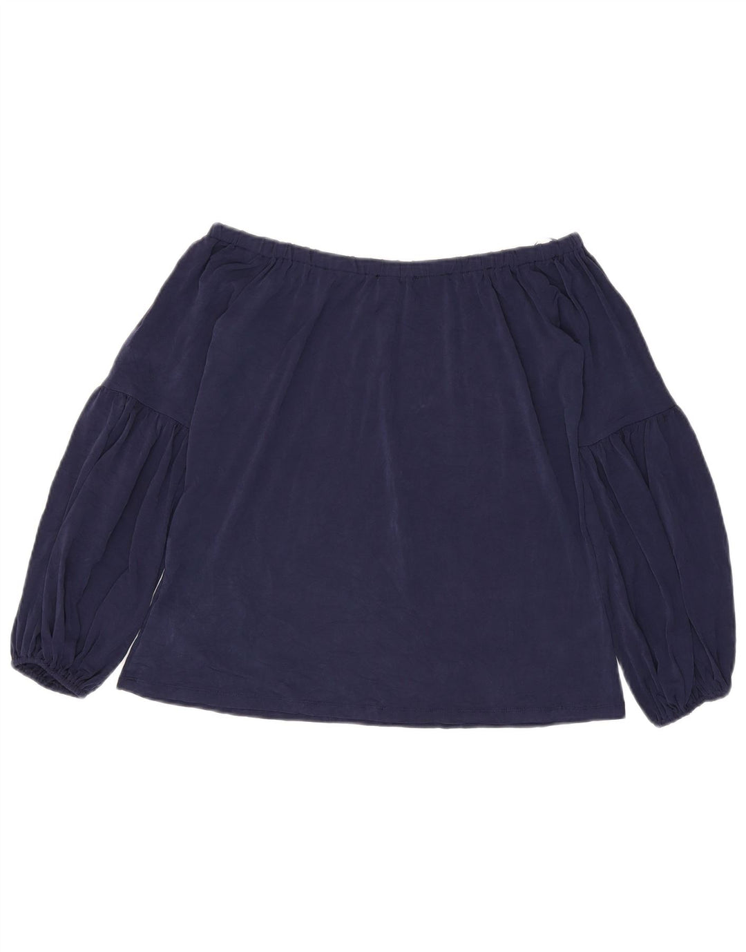 Top corto da donna con spalle scoperte Michael Kors UK 10 piccolo poliestere blu navy