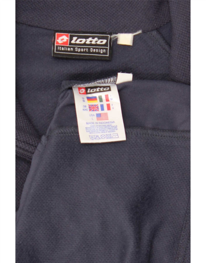 Giacca da tuta da uomo Lotto UK 40/42 Large in poliestere blu navy