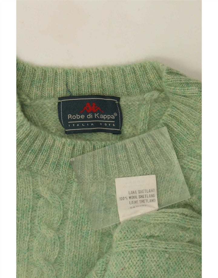 Maglione Kappa Uomo Girocollo Maglione Piccolo Verde Lana