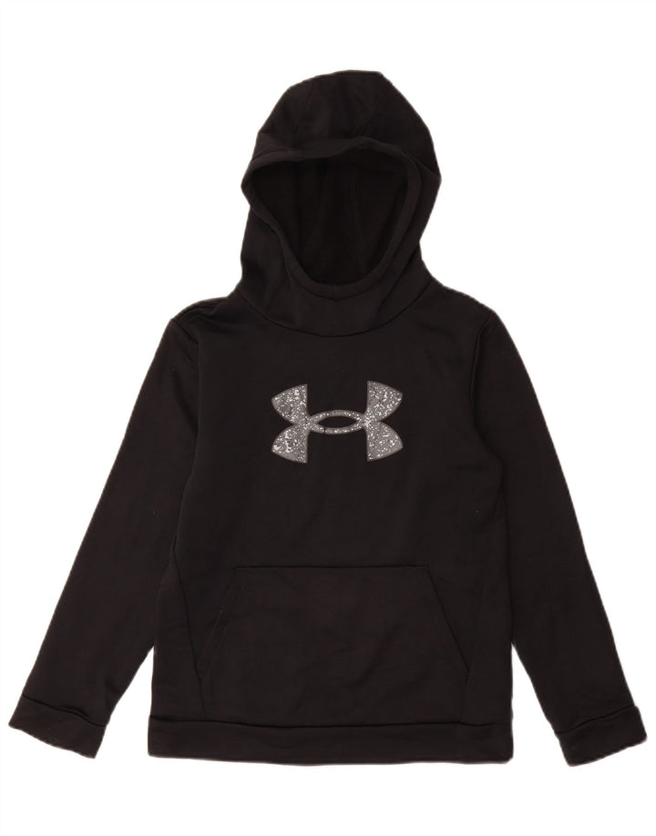 Maglione con cappuccio grafico ampio per ragazze UNDER ARMOUR 9-10 anni medio nero