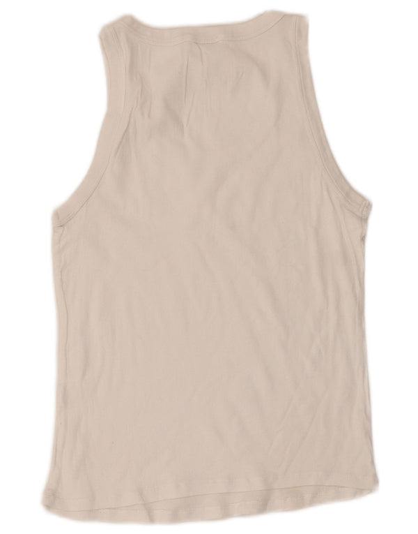 Canotta Donna Zara UK 12 Medio Bianco