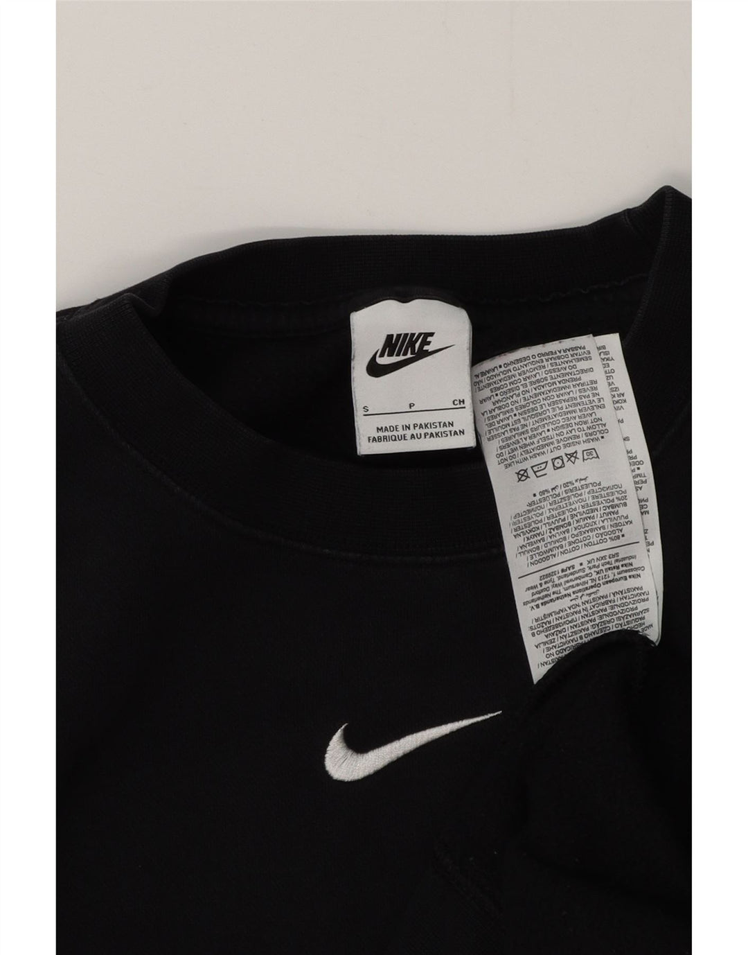 Felpa da uomo ampia NIKE, maglione piccolo in cotone nero