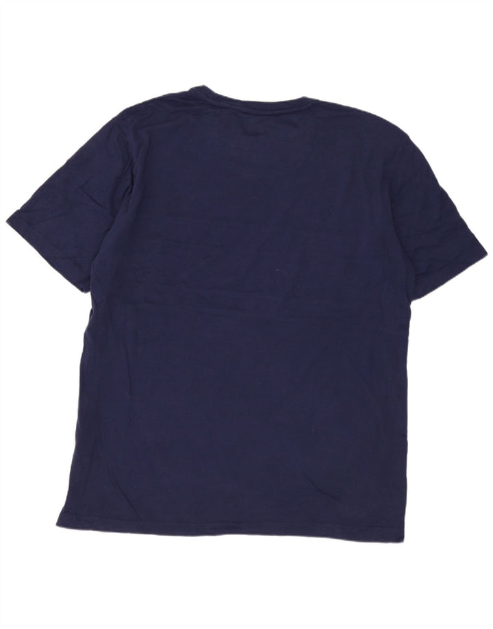 T-shirt da uomo IZOD Top Large in cotone color block blu navy