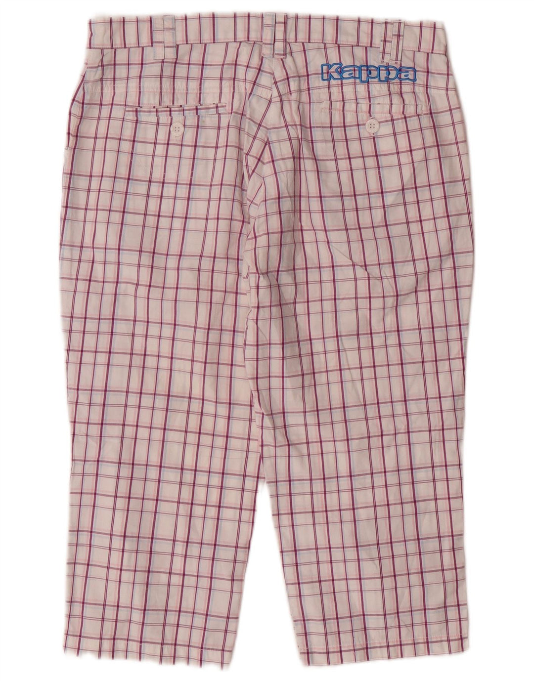 Pantaloni Kappa da donna con grafica Capri medi W30 L19 cotone a quadri viola