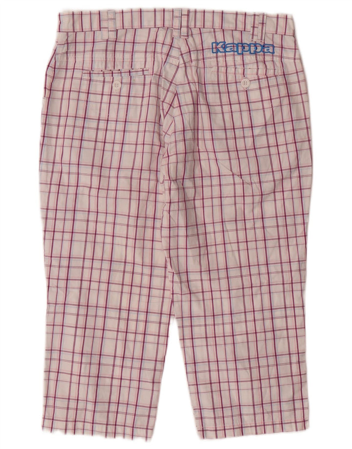 Pantaloni Kappa da donna con grafica Capri medi W30 L19 cotone a quadri viola