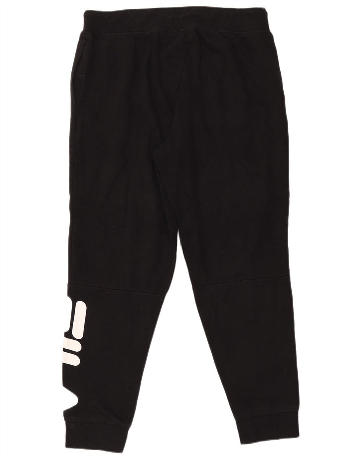 Pantaloni da tuta grafica da uomo Fila Joggers cotone medio nero