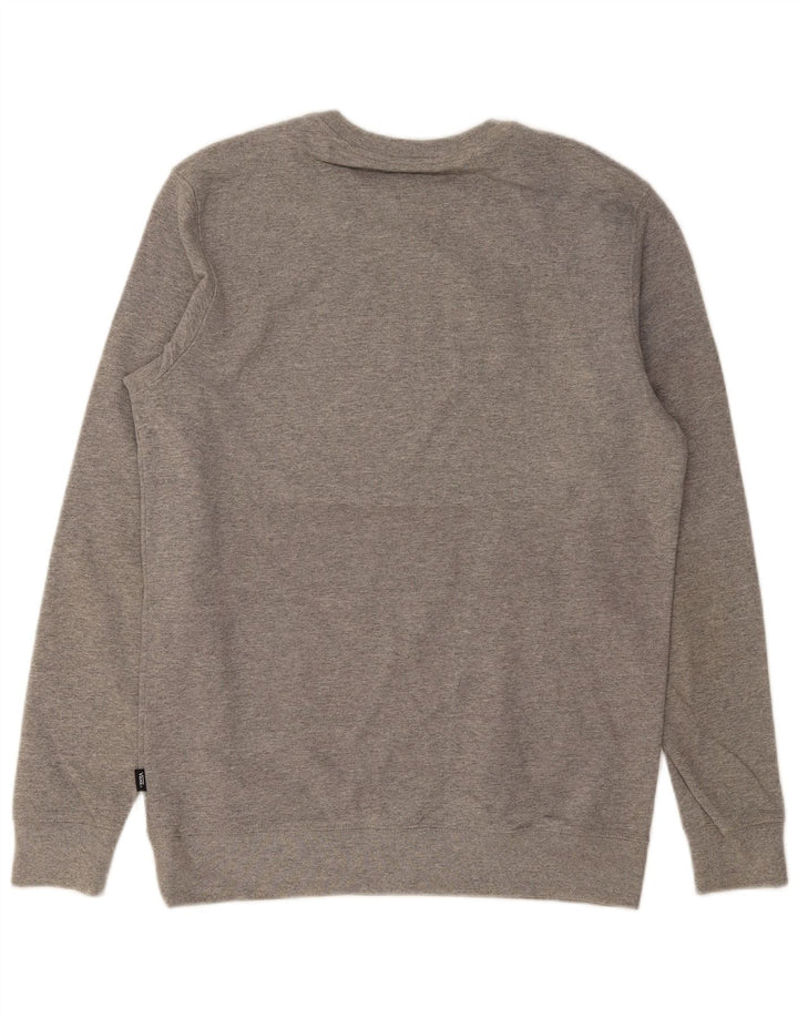 Felpa con grafica da uomo Vans, maglione, cotone grigio medio