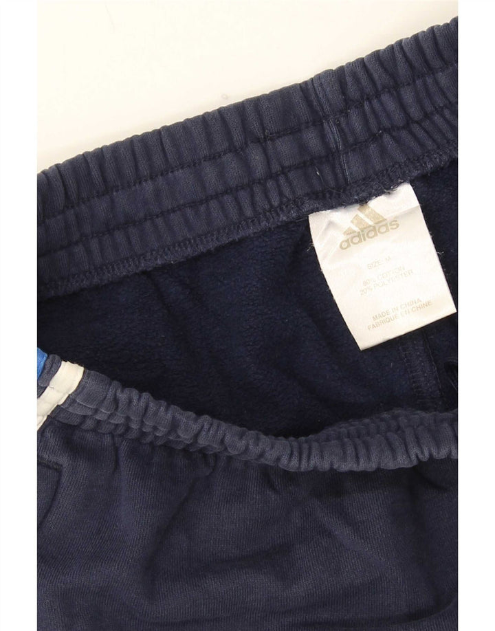 Pantaloni da tuta da uomo Adidas medi in cotone blu navy