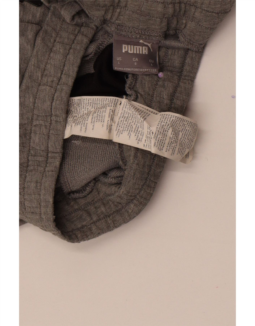 Pantaloncini sportivi da uomo Puma Large in cotone color block grigio
