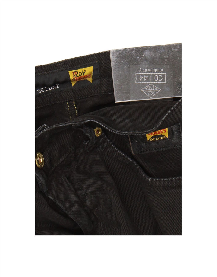 ROY ROGERS Mens De Luxe Straight Jeans W30 L32 Black Cotton