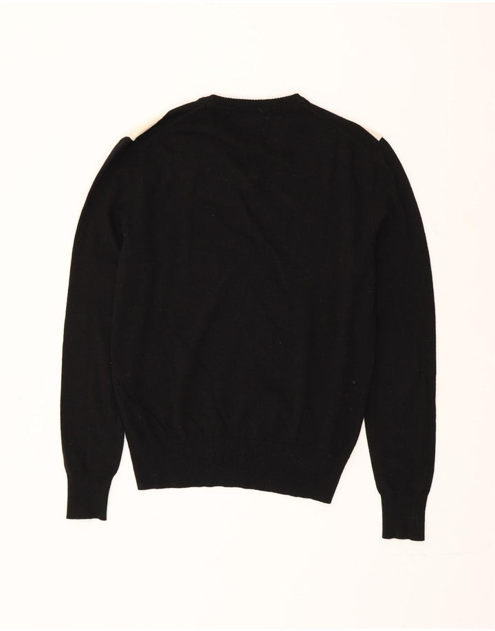 Calvin Klein Jeans maglione da donna con scollo a V piccolo in lana a righe nere