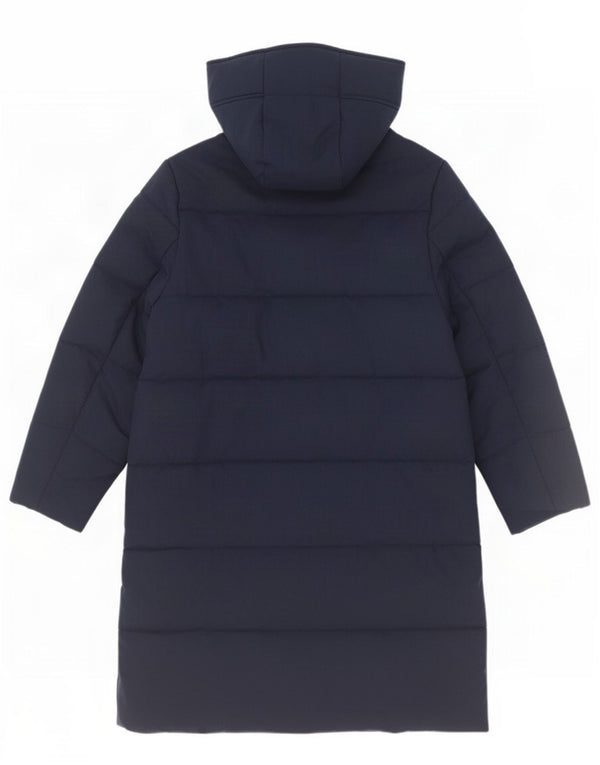 Crew Clothing Cappotto imbottito con cappuccio da donna UK 16 Grande poliestere blu navy