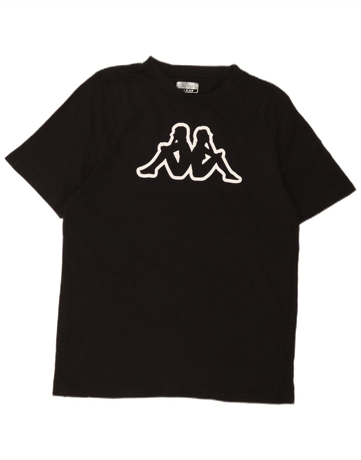T-shirt grafica da uomo KAPPA Top grande in cotone nero