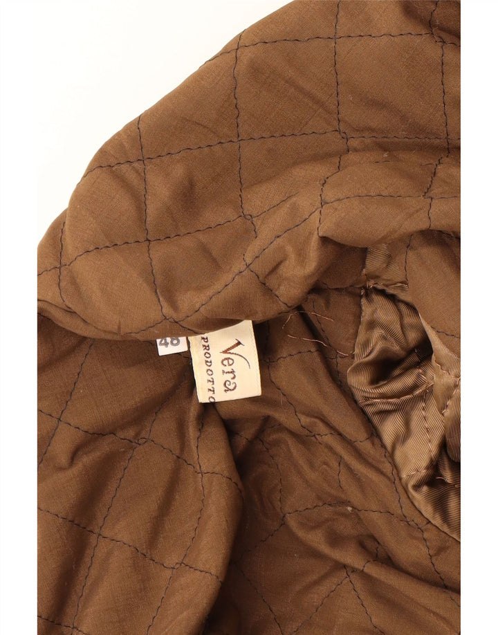 Fabiani Giacca da Uomo in Pelle Scamosciata con Cappuccio IT 48 Pelle Marrone Medio