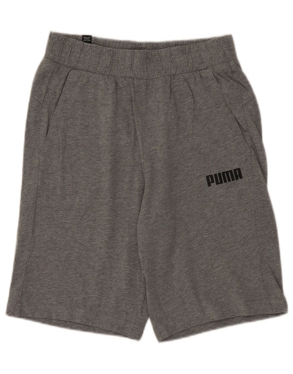 Pantaloncini sportivi da uomo Puma Small in cotone chiazzato grigio
