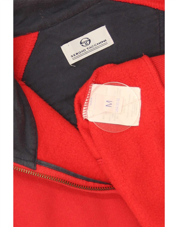 Giacca da ginnastica da donna Sergio Tacchini UK 14 cotone rosso medio
