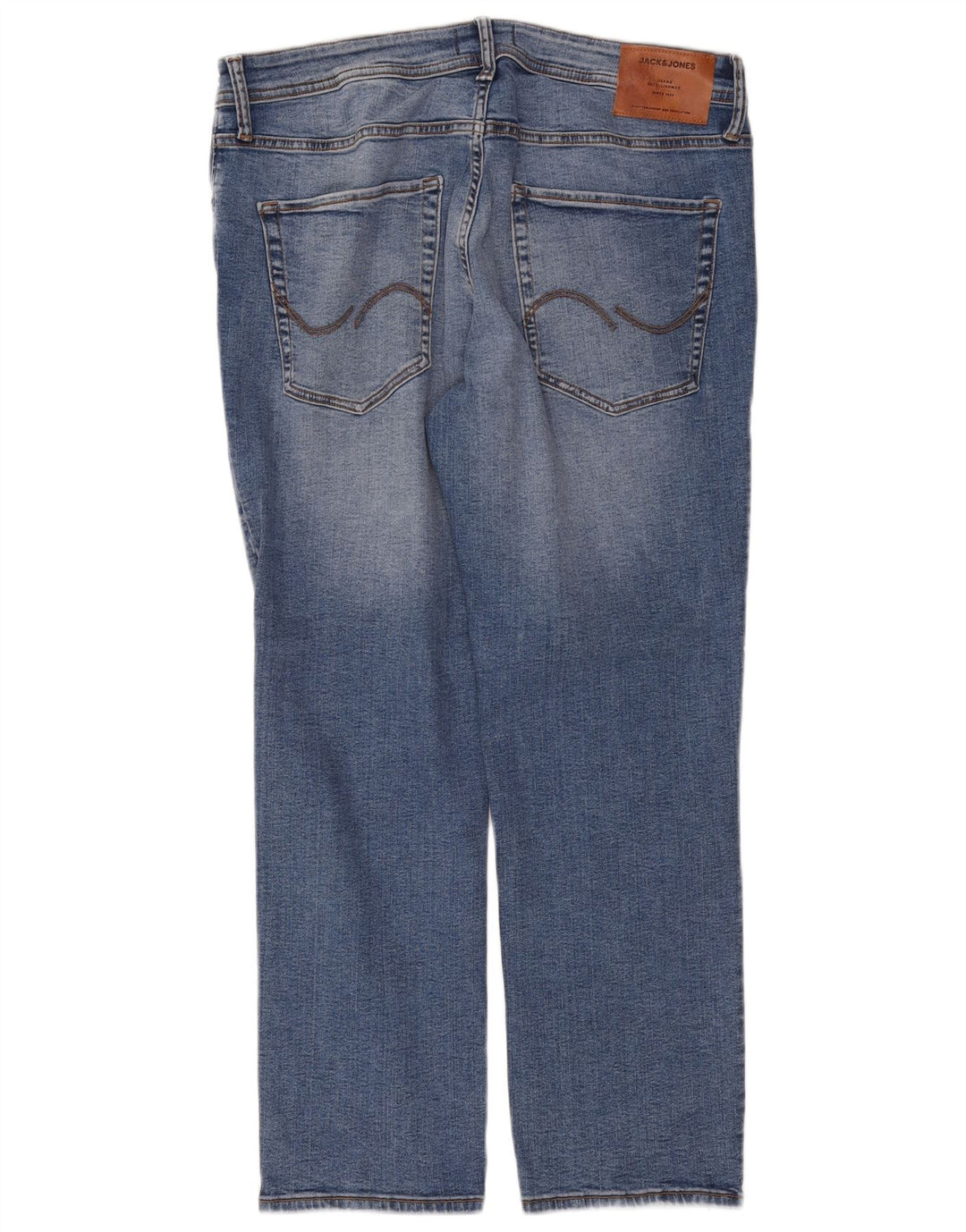 Jeans dritti da uomo Jack & Jones Tim W36 L30 cotone blu