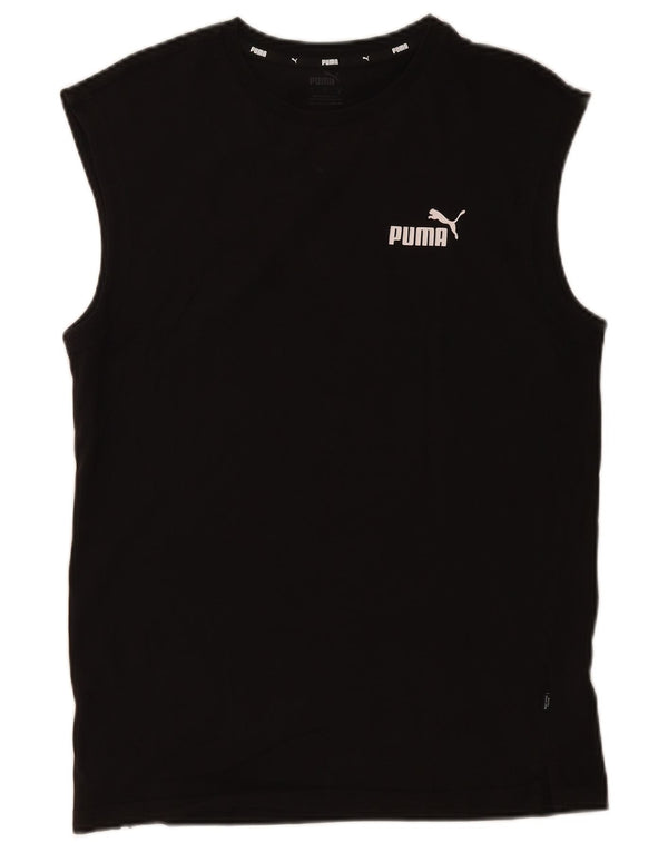 Canotta da uomo Puma Small in cotone nero