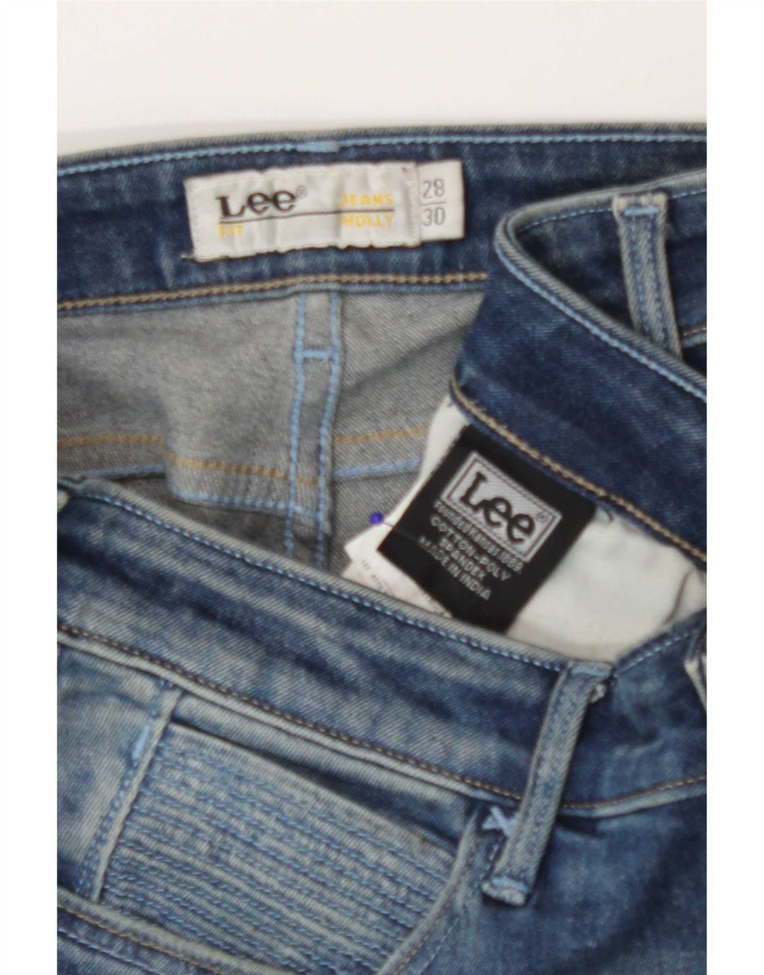 Jeans skinny effetto invecchiato Lee da donna W28 L30 cotone blu