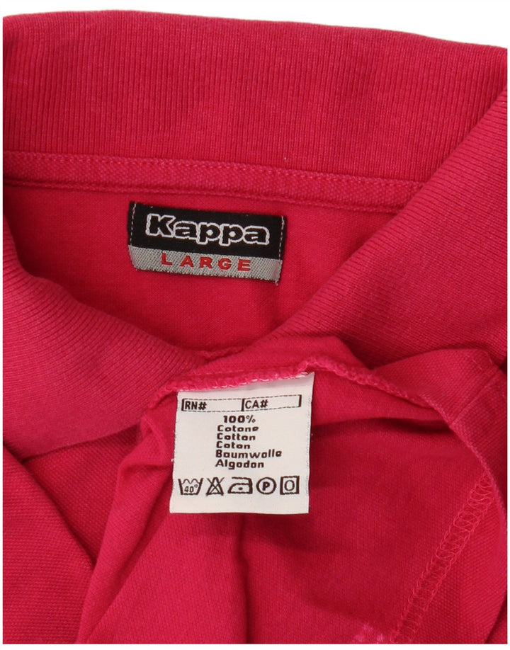 Polo Kappa Uomo Large Rosa In Cotone