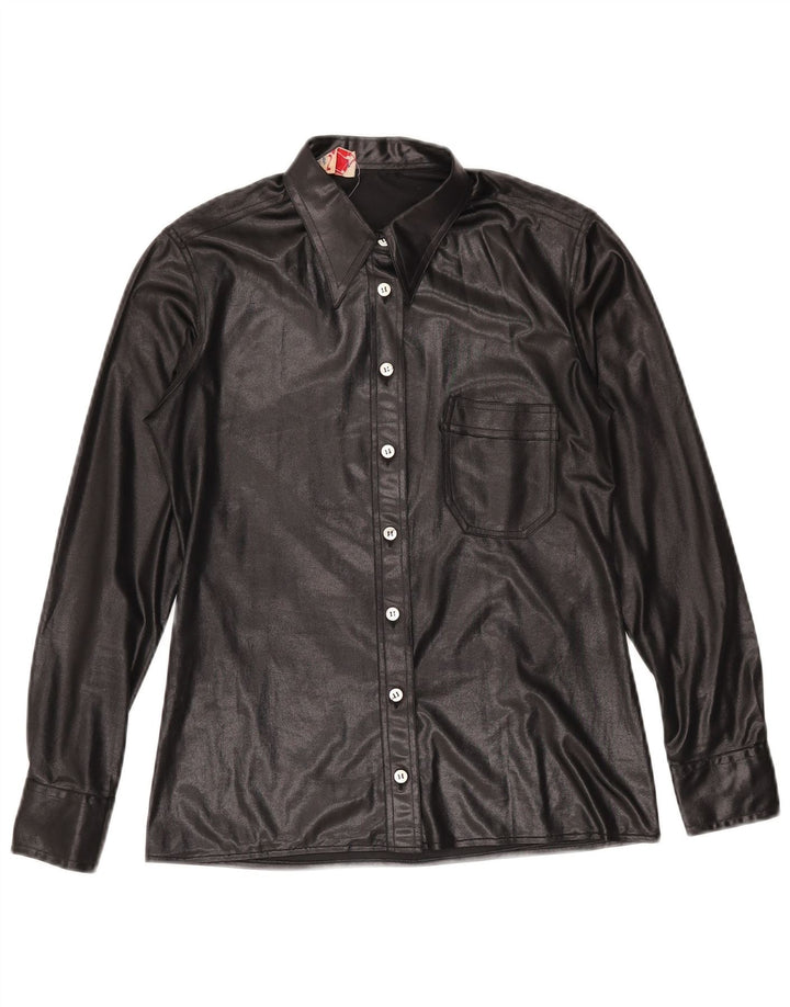 Camicia in pelle da donna Fascino IT 46 Large Nera