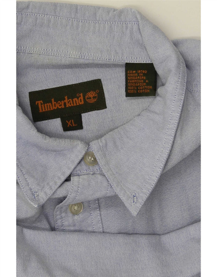 Camicia da uomo Timberland XL in cotone blu