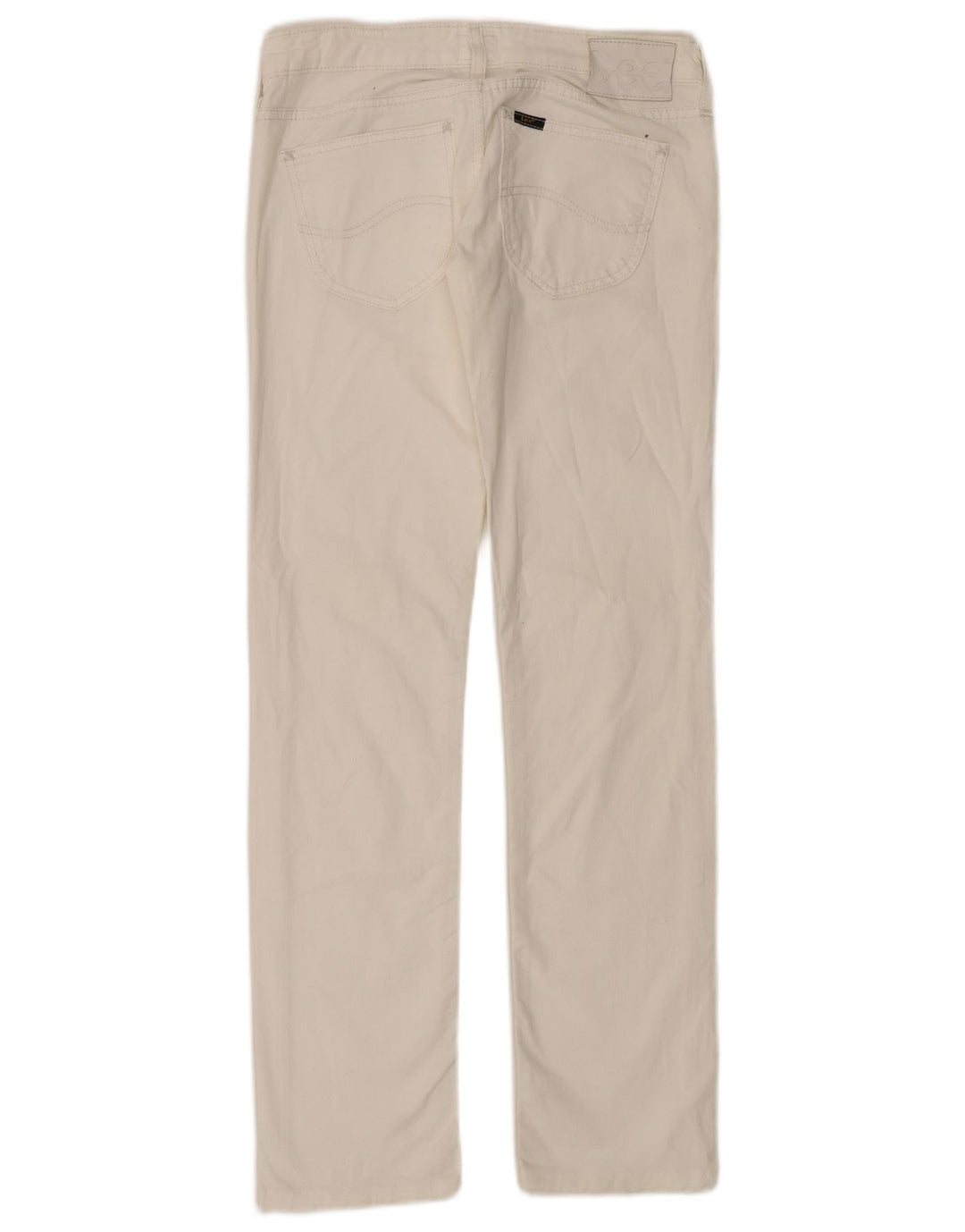 Jeans dritti da donna LEE W26 L33 cotone bianco