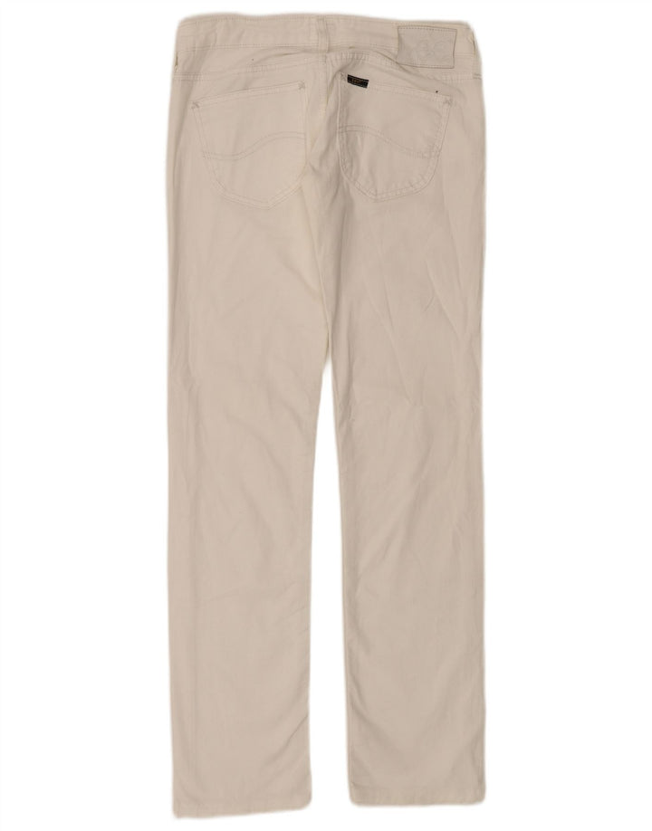 Jeans dritti da donna LEE W26 L33 cotone bianco