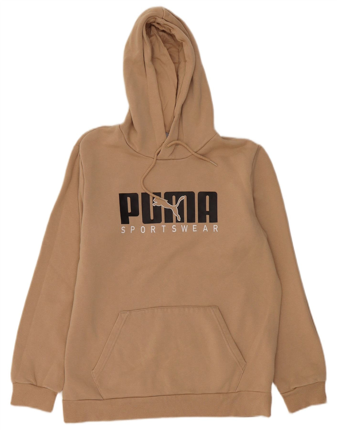 Felpa con cappuccio grafica da uomo PUMA in cotone beige medio