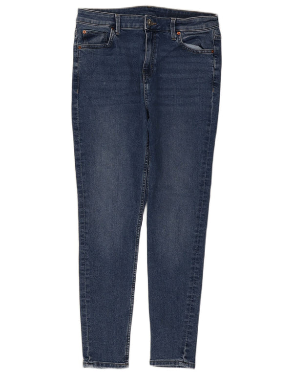 Marks & Spencer Womens Slim Jeans UK 14 Medium W30 L26 Blue Cotton