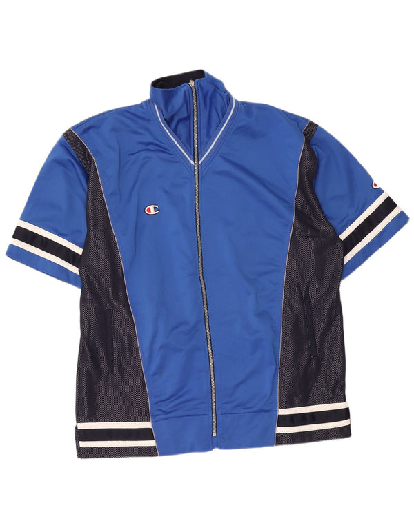 Giacca sportiva Champion da uomo a maniche corte con grafica XL XL Blu Colourblock