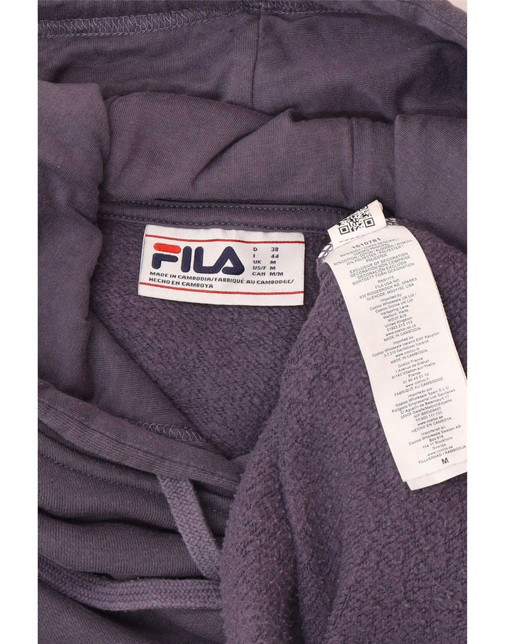 Felpa con cappuccio da uomo Fila in cotone viola medio