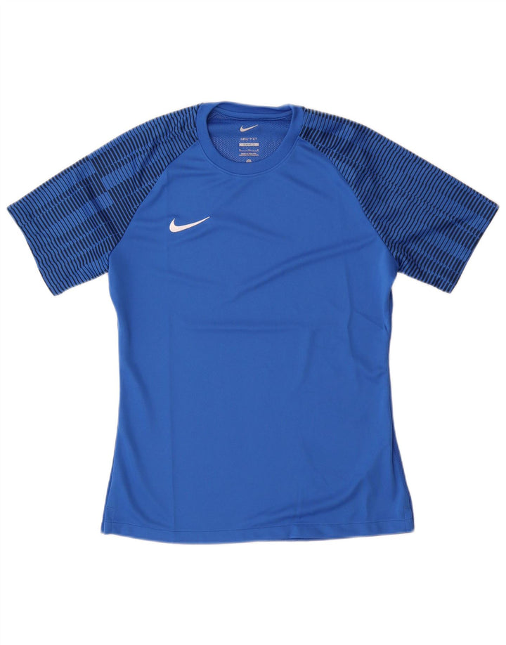 T-shirt Nike Dri Fit Slim Fit da uomo in poliestere a righe blu medio