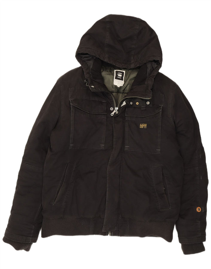 Giubbotto bomber con cappuccio da uomo G-STAR UK 44 2XL cotone nero