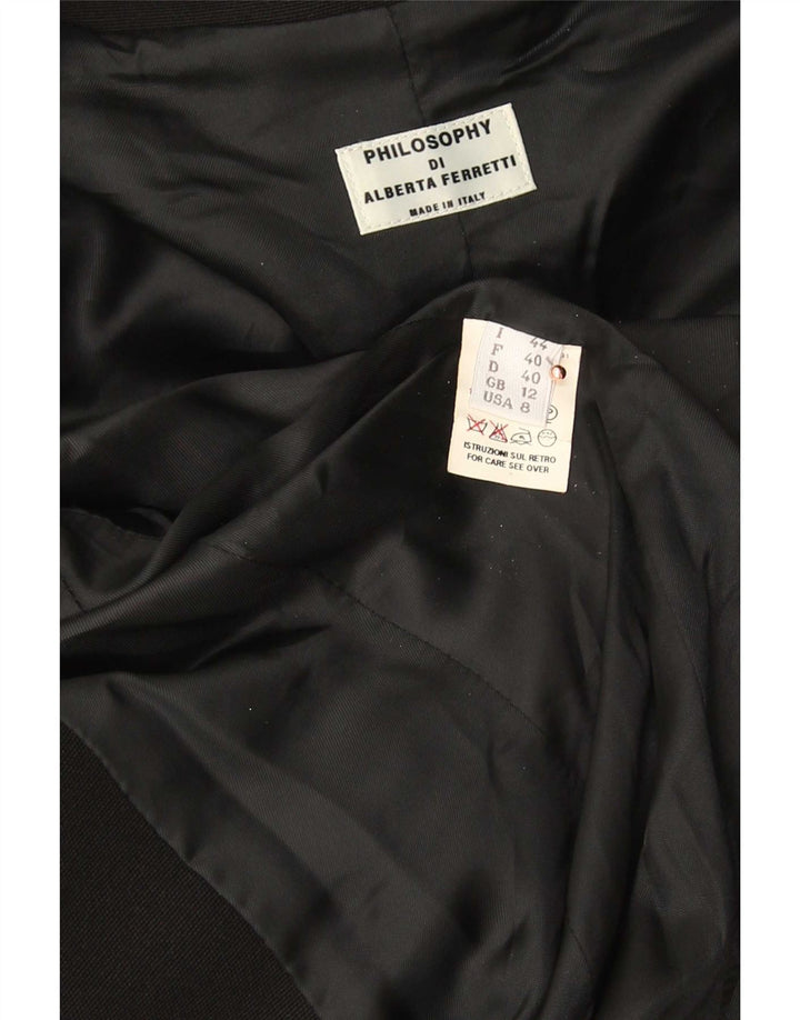 Soprabito da donna Philosophy Di Alberta Ferretti UK 12 medio nero