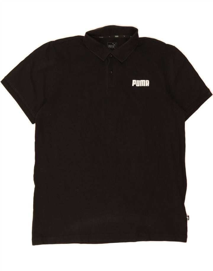 PUMA Mens Polo Shirt Large Black Cotton Vintage Puma and Second-Hand Puma from Messina Hembry 